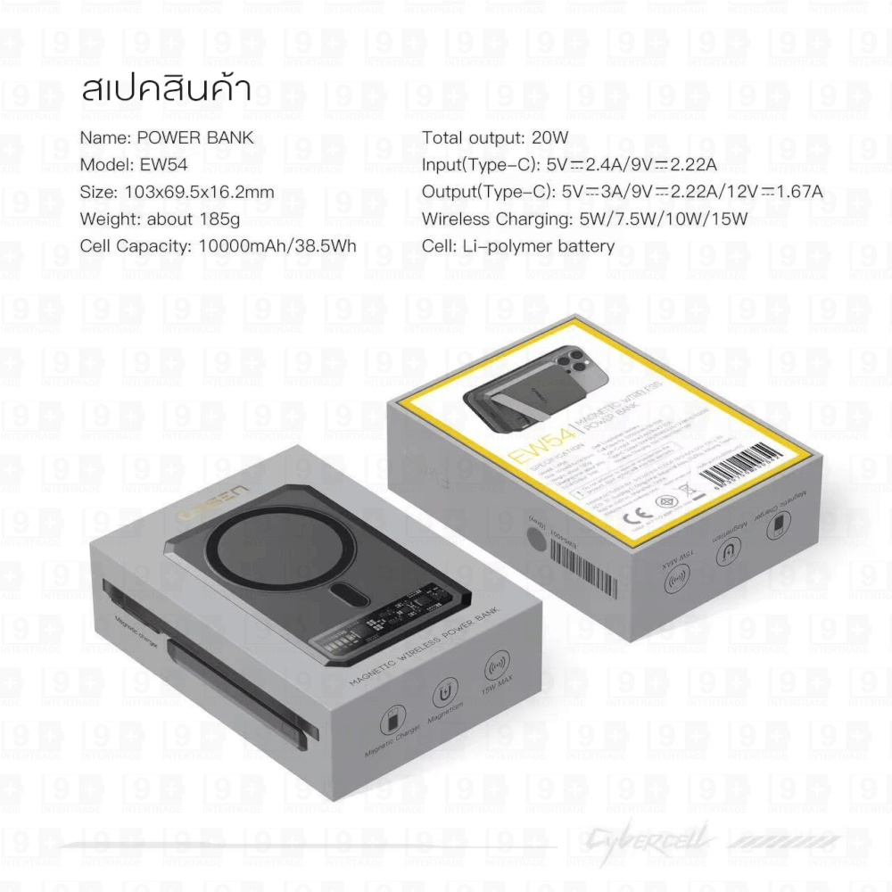 แบตเตอรี่สำรอง ORSEN BY ELOOP EW54 สีเทา 10000MAH FAST CHARGER PD20W_7